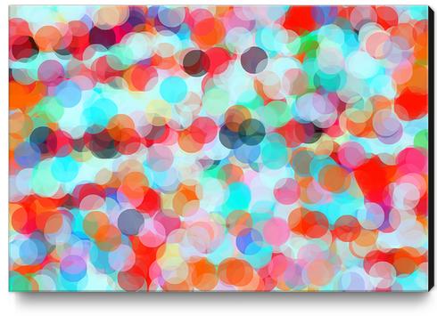 orange blue and green circle pattern abstract background Canvas Print by Timmy333