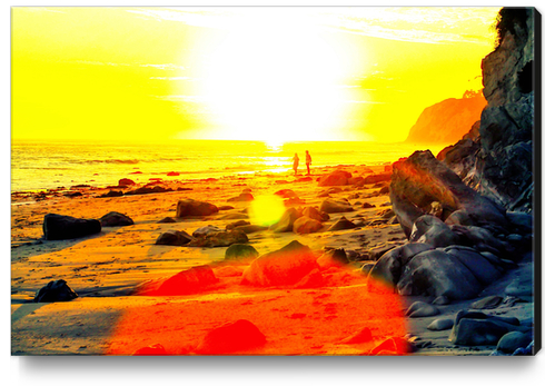 summer beach sunset in California, USA Canvas Print by Timmy333