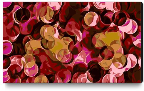 pink yellow and red circle pattern abstract background Canvas Print by Timmy333