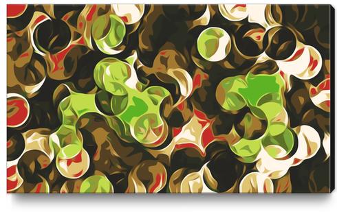 green brown and red circle pattern abstract background Canvas Print by Timmy333