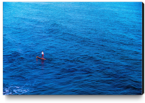 surfing with blue ocean Canvas Print by Timmy333