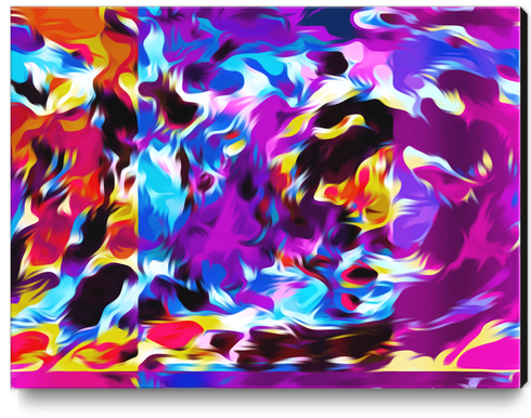 purple pink blue orange yellow and red spiral painting abstract background Canvas Print by Timmy333