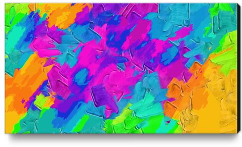 pink orange blue green painting texture abstract background Canvas Print by Timmy333