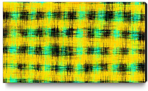 yellow green and black painting texture background Canvas Print by Timmy333