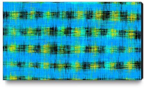 blue black and yellow painting texture abstract background Canvas Print by Timmy333