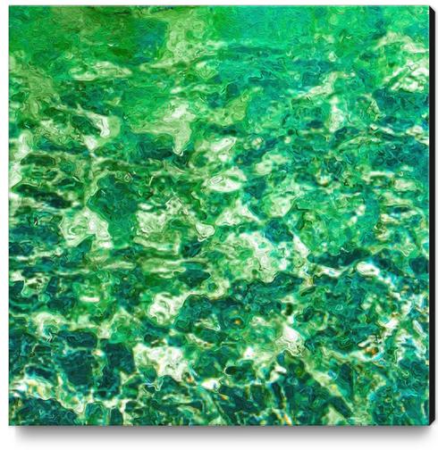 psychedelic painting texture abstract in green Canvas Print by Timmy333