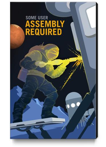 Assembly Required to Build our Future on Mars and its Moons - NASA KSC Space Tourism Poster Canvas Print by Space Travel