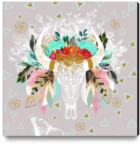 Skull fantasy boho Canvas Print by mmartabc