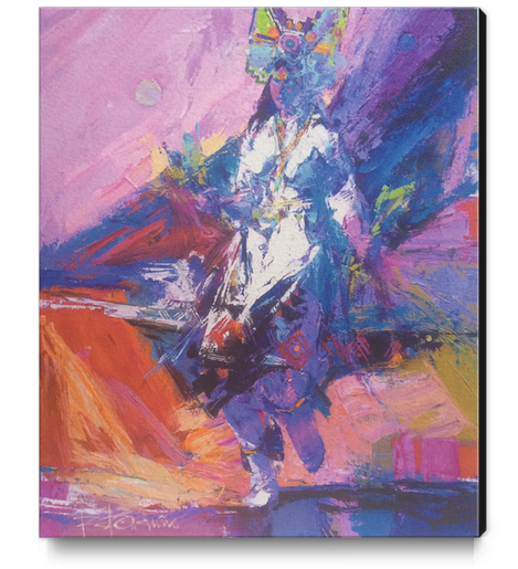 Tablet Daner II Blue Canvas Print by Robert Orduno