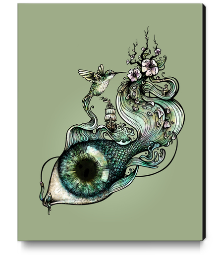 Flowing Creativity Canvas Print by Enkel Dika