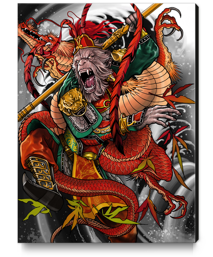 Monkey king Canvas Print by Elvintattoo