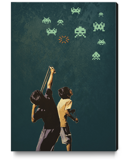 Invaders! Canvas Print by tzigone