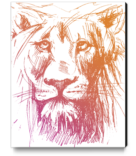 Lion Canvas Print by Georgio Fabrello