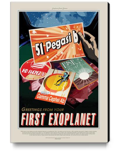 51 Pegasi b - Greetings From Your First Exoplanet - NASA JPL Space Travel Poster Canvas Print by Space Travel