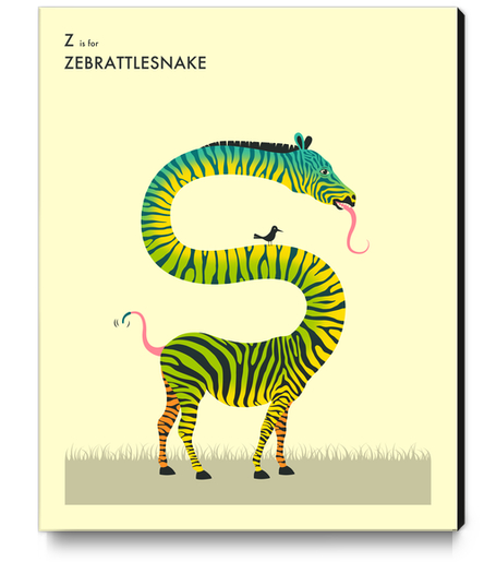 ZEBRATTLESNAKE Canvas Print by Jazzberry Blue