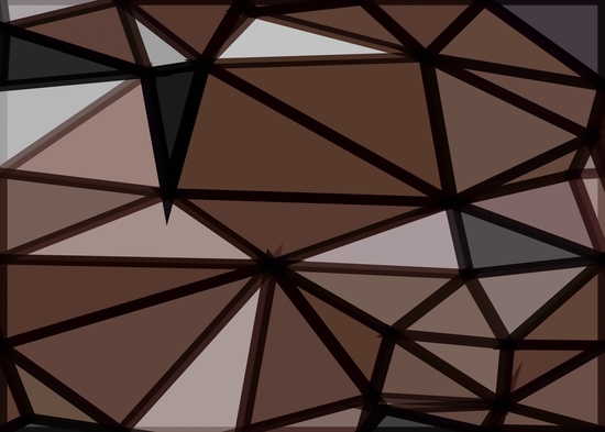 geometric triangle polygon pattern abstract in brown and black by Timmy333