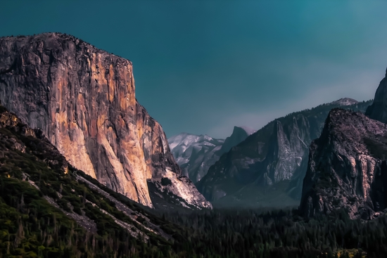 Mountains with blue sky at Yosemite national park California USA by Timmy333