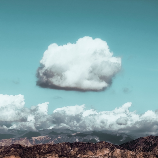 Hiking trail with mountain view and blue cloudy sky to Hollywood sign Los Angeles California USA by Timmy333