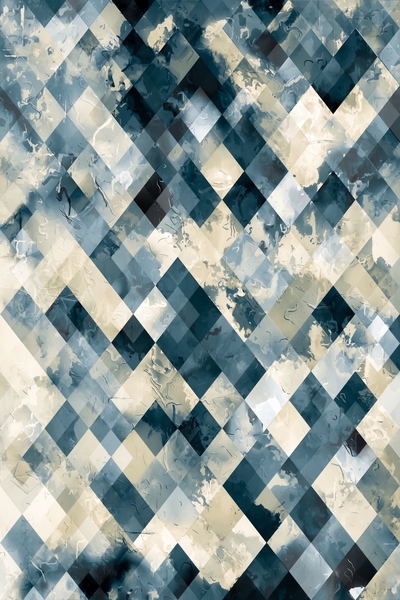 geometric pixel square pattern abstract background in blue by Timmy333