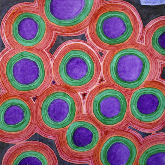 Circles Pattern with Purple Cores by Heidi Capitaine