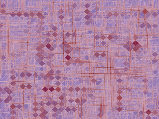 geometric square pixel pattern abstract in pink and purple by Timmy333