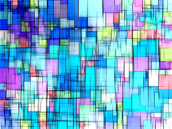 geometric square line pattern abstract background in blue pink yellow by Timmy333