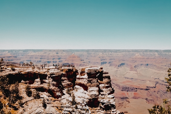 Desert mountain view with blue sky at Grand Canyon national park Arizona USA by Timmy333