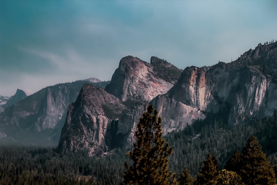 Mountains with blue sky at Yosemite national park California USA by Timmy333