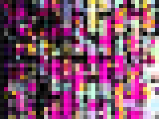 colorful geometric square pixel pattern abstract background in pink blue yellow by Timmy333