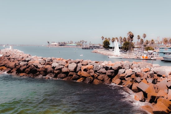 Summer beach with blue sky at Redondo beach California USA by Timmy333