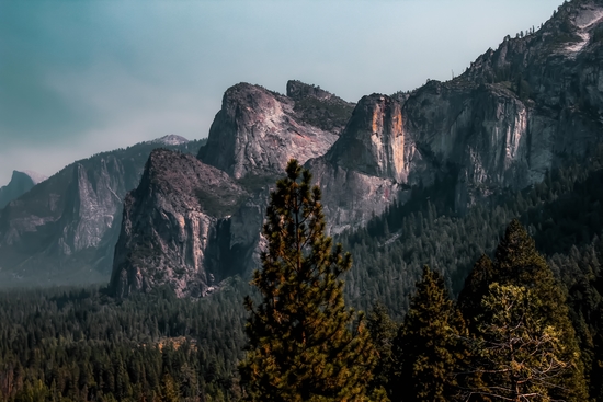 Mountains with blue sky at Yosemite national park California USA by Timmy333