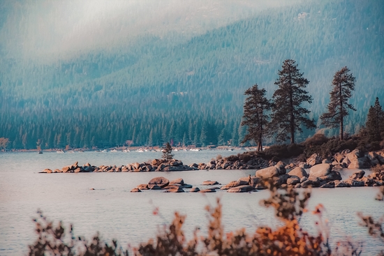 Lake at mountain view background at Lake Tahoe Nevada USA by Timmy333