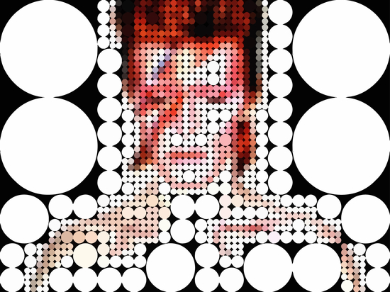 Aladdin Sane Abstract by Louis Loizou