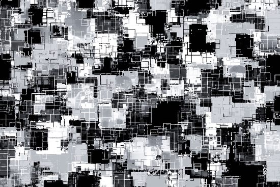 geometric pixel square pattern abstract background in black and white by Timmy333