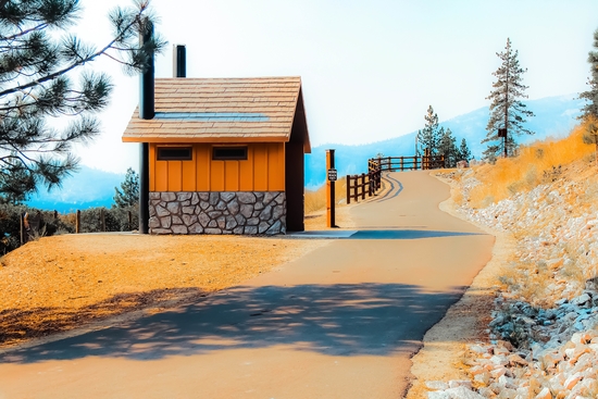 walkway with mountains view at Lake Tahoe, Nevada, USA by Timmy333