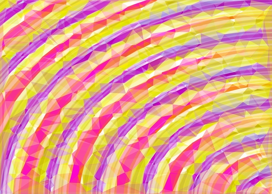 psychedelic geometric polygon line pattern in pink purple yellow by Timmy333