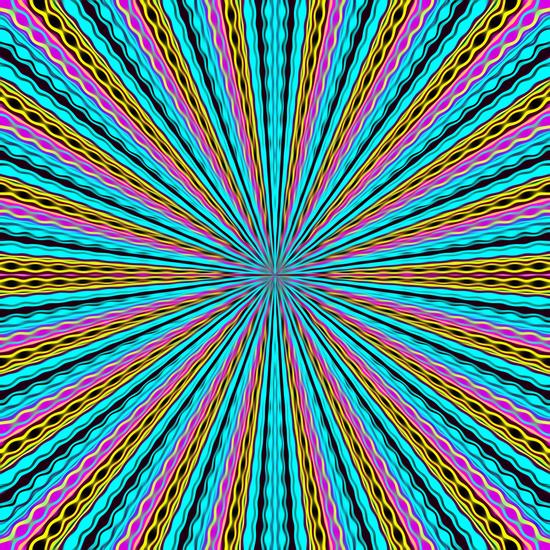 blue pink yellow and black abstract pattern background by Timmy333