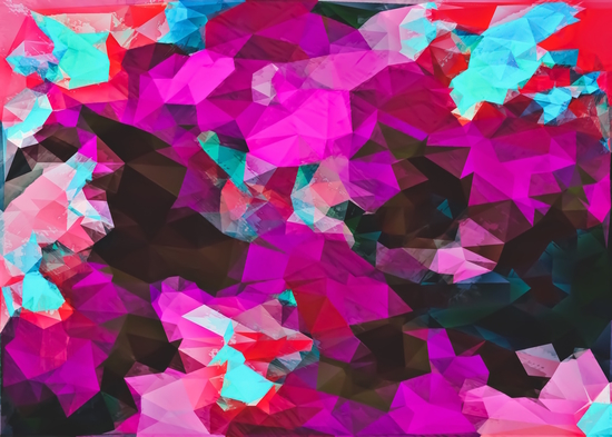 psychedelic geometric polygon abstract pattern in purple pink blue by Timmy333