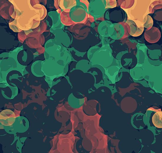 green brown orange and black circle abstract background by Timmy333