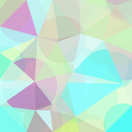 geometric triangle and circle pattern abstract in blue green pink by Timmy333