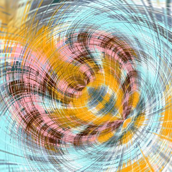 pink yellow and blue spiral drawing abstract background by Timmy333