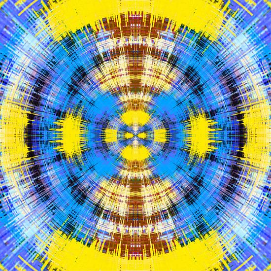 blue yellow and brown circle plaid pattern abstract background by Timmy333