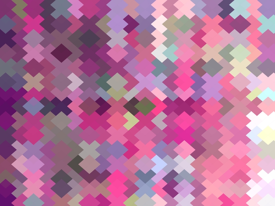 geometric square pixel pattern abstract in pink and purple by Timmy333