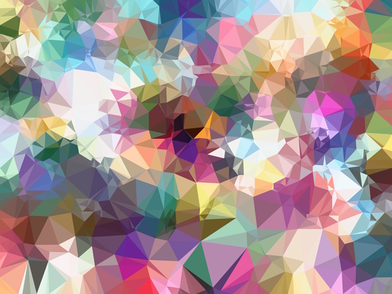 colorful geometric triangle pattern abstract background in pink blue yellow by Timmy333