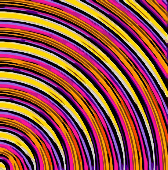 pink purple brown yellow orange circle line pattern  by Timmy333