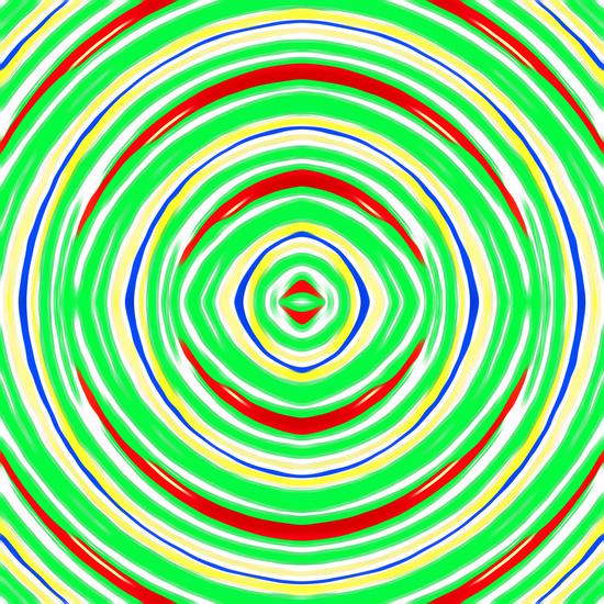 green red yellow and blue circle line drawing abstract background by Timmy333