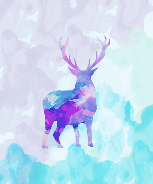 Abstract Deer X by Amir Faysal