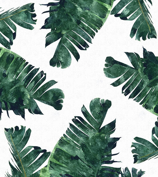 Banana Leaf Watercolor by Uma Gokhale