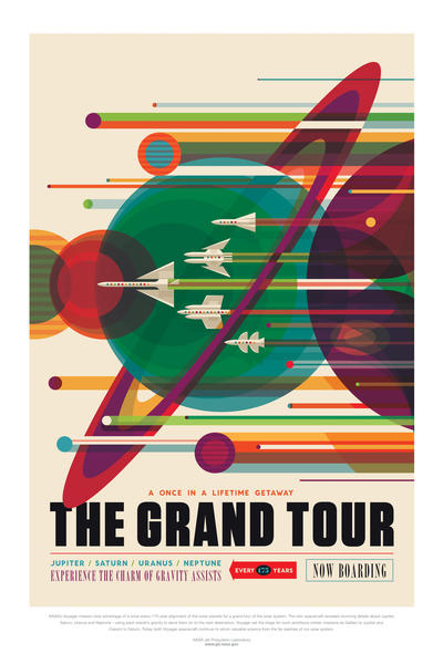 The Grand Tour: A Once in a Lifetime Getaway - NASA JPL Space Tourism Poster by Space Travel