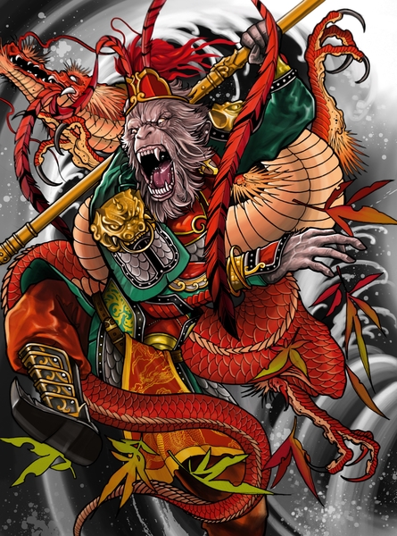 Monkey king by Elvintattoo